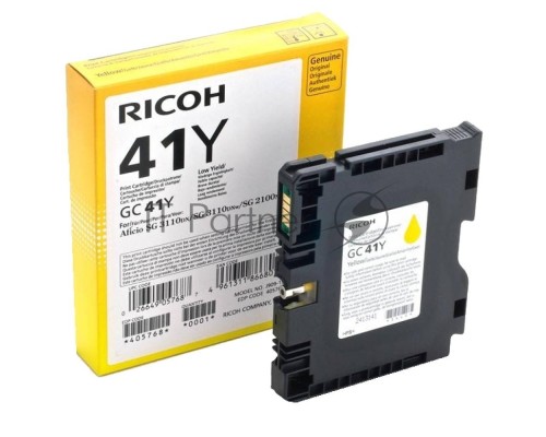 Картридж гелевый Ricoh GC 41Y (2.2К) желтый Aficio Aficio 3110DN/ 3110DNw/3100SNw/3110SFNw
