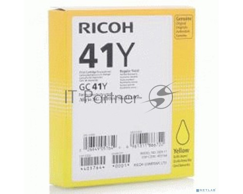 Картридж гелевый Ricoh GC 41Y (2.2К) желтый Aficio Aficio 3110DN/ 3110DNw/3100SNw/3110SFNw