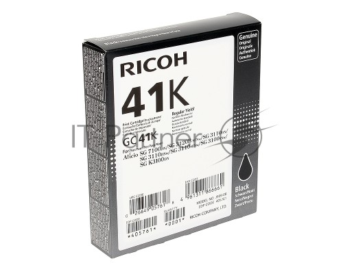Картридж гелевый Ricoh GC 41K (2.5К) черный Aficio Aficio 3110DN/ 3110DNw/3100SNw/3110SFNw