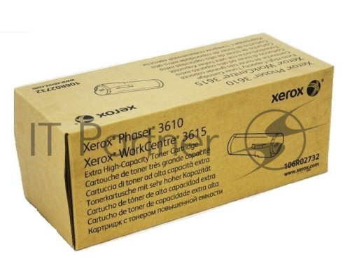 Картридж лазерный Xerox 106R02732 черный для Phaser 3610, WorkCentre 3615 25300 стр. (channels)