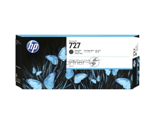 Картридж струйный HP 727 C1Q12A черный матовый, 300мл, для Designjet T920/T1500/T2500 Картридж струйный HP 727 C1Q12A черный матовый, 300мл, для Designjet T920/T1500/T2500