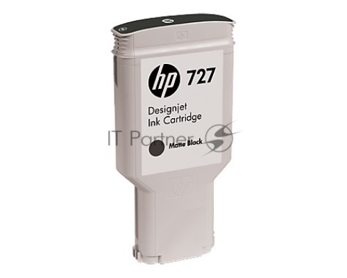 Картридж струйный HP 727 C1Q12A черный матовый, 300мл, для Designjet T920/T1500/T2500 Картридж струйный HP 727 C1Q12A черный матовый, 300мл, для Designjet T920/T1500/T2500