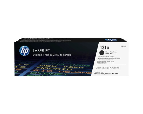 Тонер Картридж HP 131X CF210XD черный x2уп. для HP LJ Pro 200 M251/M276 (2400стр.) Тонер Картридж HP 131X CF210XD черный x2уп. для HP LJ Pro 200 M251/M276 (2400стр.)
