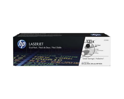 Тонер Картридж HP 131X CF210XD черный x2уп. для HP LJ Pro 200 M251/M276 (2400стр.) Тонер Картридж HP 131X CF210XD черный x2уп. для HP LJ Pro 200 M251/M276 (2400стр.)
