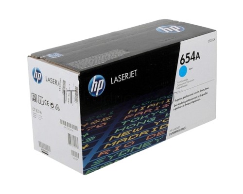 Тонер Картридж HP 654A CF331A голубой для HP CLJ Ent M651n/M651dn/M651xh/M680dn/M680f (15000стр.)