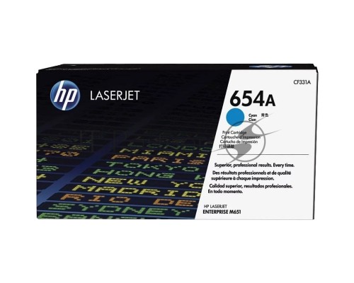 Тонер Картридж HP 654A CF331A голубой для HP CLJ Ent M651n/M651dn/M651xh/M680dn/M680f (15000стр.)