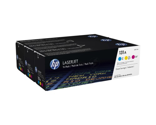 Картридж лазерный комплект HP 131A U0SL1AM голубой/пурпурный/желтый для HP LJ Pro 200/Color M251/M251n/M25 (3 х 1800стр.)