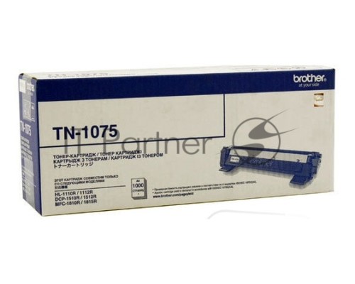 Картридж лазерный Brother TN1075 чёрный (1000 стр.) для Brother HL-1110/1112/1510/1512/1810/1815/1912