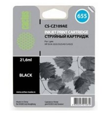CACTUS CZ109AE Картридж струйный CS-CZ109AE черный для №655 HP DJ IA 3525/5525/4515/4525 (21,6ml)