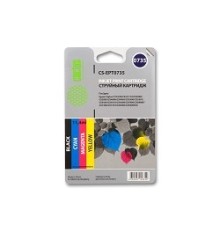 CACTUS EPT0735 Комплект картриджей для Epson Stylus С79/C110/СХ3900/CX4900, черный/голубой/пурпурный/желтый, 4 картриджа по 11мл, 