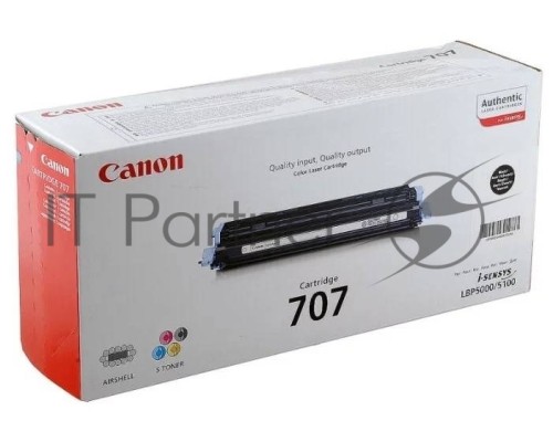 Картридж лазерный Canon 707Bk (9424A004) Black черный (2500 стр.) для LBP- 5000/5100