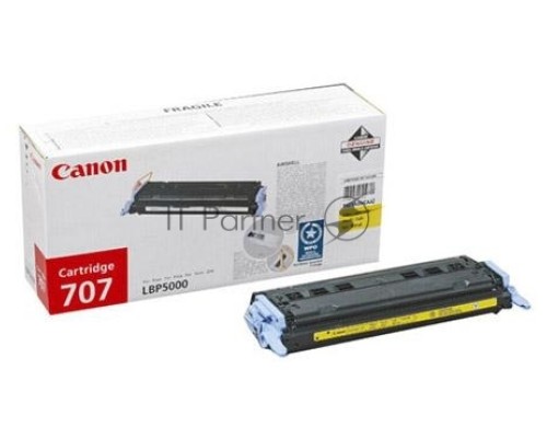 Картридж лазерный Canon 707Y (9421A004) желтый (2000 стр.) для LBP 5000/5100