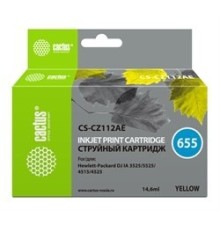 CACTUS CZ112AE Картридж № 655 (желтый) для принтеров HP DJ IA 3525/5525/4515/4525
