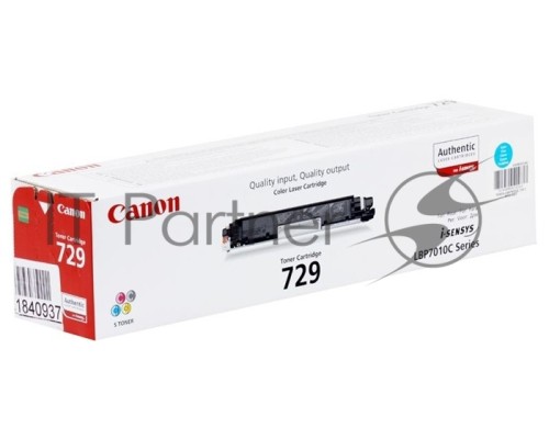 Картридж лазерный Canon Cartridge 729C (4369B002) голубой (1000 стр.) для CANON i-Sensys LBP-7010C/7018C