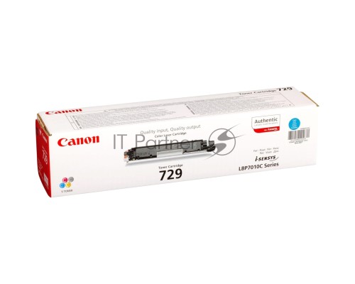 Картридж лазерный Canon Cartridge 729C (4369B002) голубой (1000 стр.) для CANON i-Sensys LBP-7010C/7018C