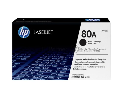 Картридж лазерный HP 80A (CF280A) черный для LaserJet Pro 400 M401/M425 2700 стр. Картридж лазерный HP 80A (CF280A) черный для LaserJet Pro 400 M401/M425 2700 стр.
