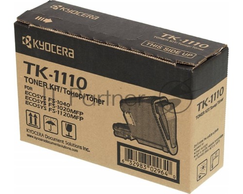 Картридж лазерный Kyocera TK-1110 (1T02M50NX0/1T02M50NX1) черный для FS-1040/FS-1060DN/FS-1020MFP/FS-1025MFP/FS-1120MFP/FS-1125MFP 2500 стр.