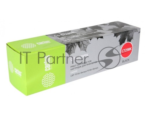 Картридж Cactus CS-C729BK чёрный (1200 стр.) для Canon i-SENSYS LBP7010C/ LBP7018C