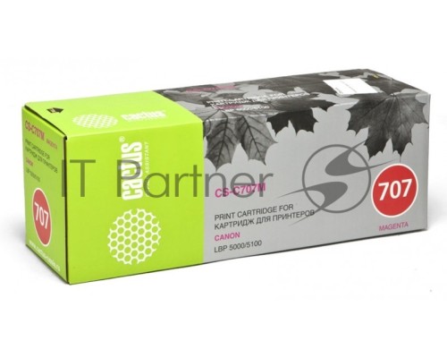 Картридж лазерный Cactus CS-C707M пурпурный (2000 стр.) для Canon LBP i-Sensys 5000/5100