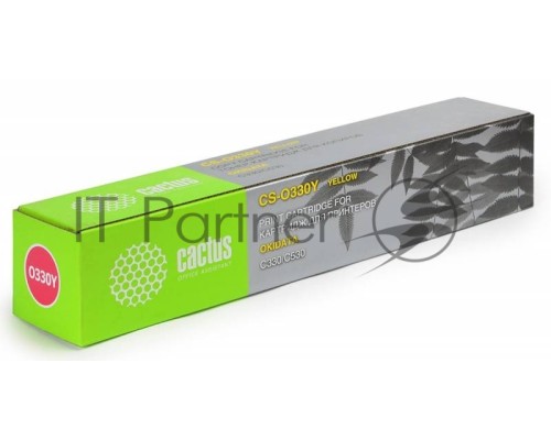 Картридж лазерный Cactus CS-O330Y жёлтый (3000 стр.) для OKI C330/C530