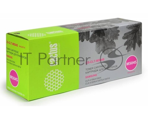 Картридж Cactus CS-CLT-M504S пурпурный (1800 стр.) для Samsung CLP 415N/ CLX 4195FW/ 4195FN