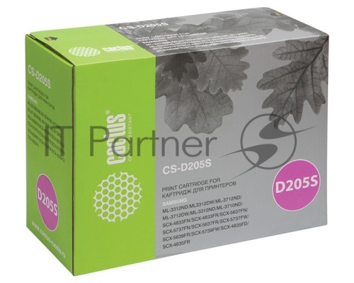 Картридж Cactus CS-D205S черный (2000 стр.) для SAMSUNGML ML-3310D/3310ND/3710D/3710ND/SCX-4833FD/4833FR/5637FR
