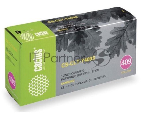 Картридж лазерный Cactus CS-CLT-Y409S желтый (1000 стр.) для Samsung CLP-310/315/CLX-3170/3175/3175FN