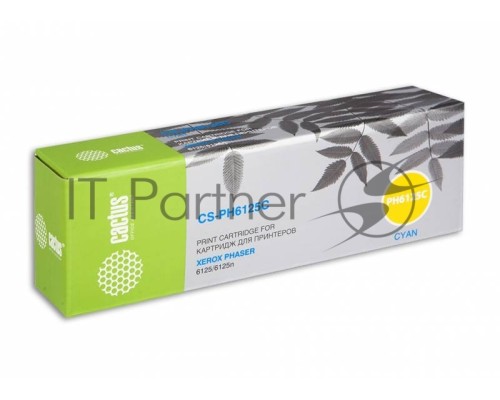 Картридж лазерный Cactus CS-PH6125C (106R01335) голубой (1000 стр.) для Xerox 6125/6125n