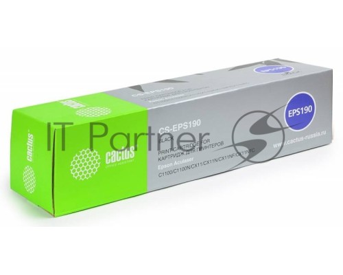 Картридж Cactus CS-EPS190 black (4000 стр) для Epson AcuLaser C1100/C1100N/CX11/CX11N/CX11NF/CX11NFC