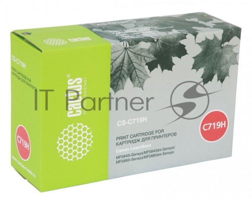 Картридж Cactus CS-C719H чёрный (6400 стр.) для Canon MF5840dni-Sensys/MF5880dni; LBP6300i/6650i