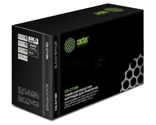Картридж Cactus CS-C719H чёрный (6400 стр.) для Canon MF5840dni-Sensys/MF5880dni; LBP6300i/6650i