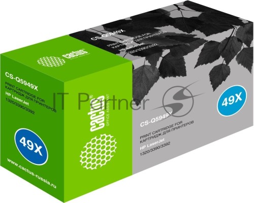 Картридж лазерный Cactus CS-Q5949X черный (6000 стр.) для HP 1320/3390/3392
