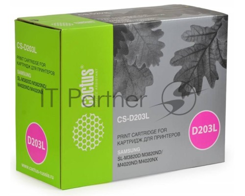 Картридж лазерный Cactus CS-D203L черный (5000 стр.) для Samsung SL-M3820D/M3820ND/M4020ND/M4020NX