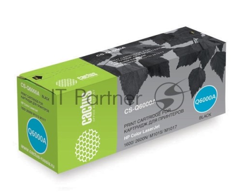 Картридж лазерный Cactus CS-Q6000A черный (2500 стр.) для HP 1600/2600N/M1015/M1017