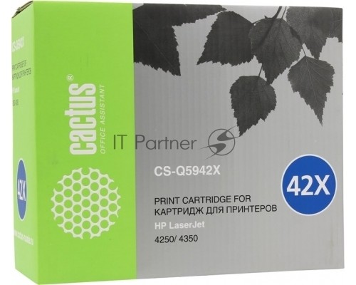 Картридж лазерный Cactus CS-Q5942X черный (20000 стр.) для HP 4250/4350