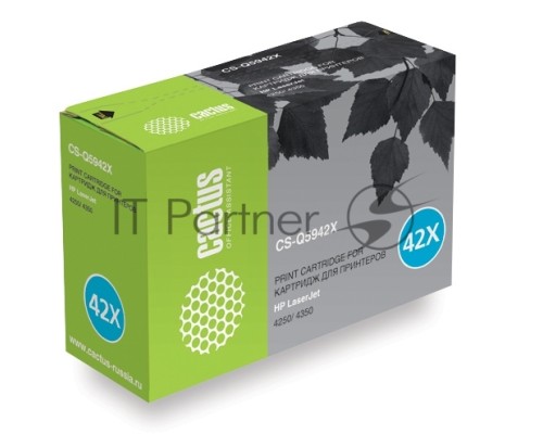 Картридж лазерный Cactus CS-Q5942X черный (20000 стр.) для HP 4250/4350