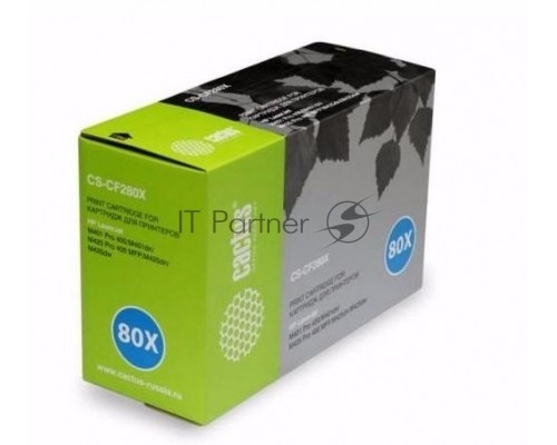Картридж лазерный Cactus CS-CF280XS черный (6900с тр.) для HP LJ Pro 400/M401/M425