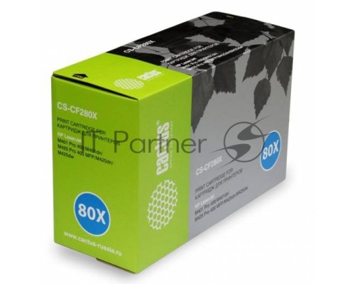 Картридж лазерный Cactus CS-CF280XS черный (6900с тр.) для HP LJ Pro 400/M401/M425