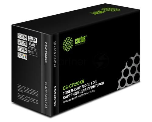 Картридж лазерный Cactus CS-CF280XS черный (6900с тр.) для HP LJ Pro 400/M401/M425