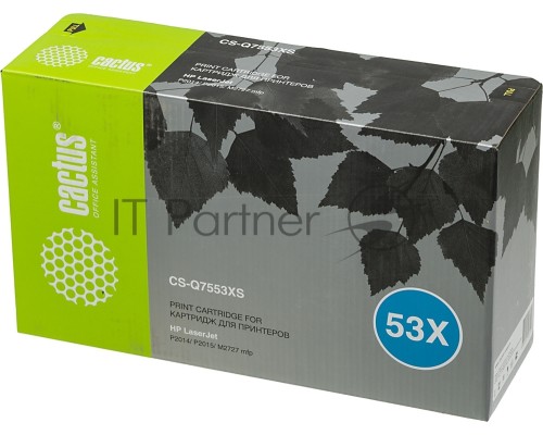 Картридж лазерный Cactus CS-Q7553XS черный (7000 стр.) для HP P2014/P2015/M2727