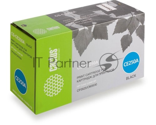 Картридж лазерный Cactus CS-CE250A черный (5000 стр.) для HP Сolor LaserJet CP3525/CM3530