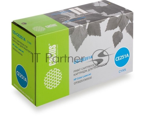 Картридж лазерный Cactus CS-CE251A голубой (7000 стр.) для HP Сolor LaserJet CP3525/CM3530