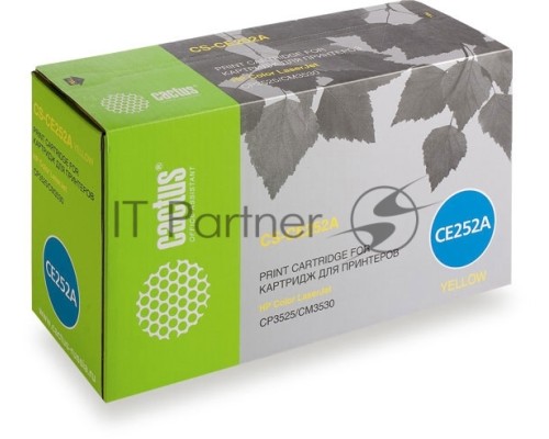 Картридж лазерный Cactus CS-CE252A желтый (7000 стр.) для HP Сolor LaserJet CP3525/CM3530
