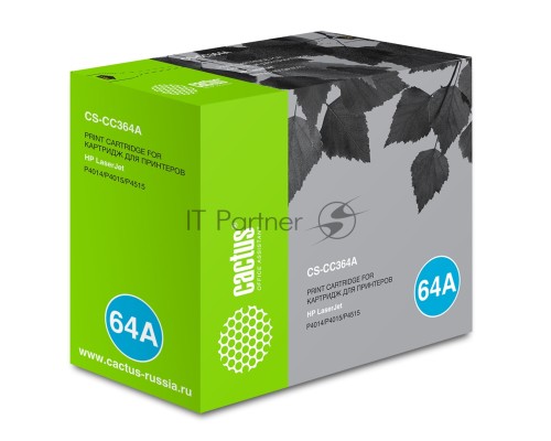 Картридж лазерный Cactus CS-CC364A черный (10000 стр.) для HP LaserJet P4014/P4015/P4515