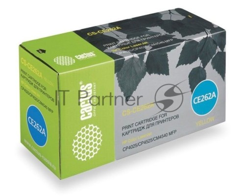 Картридж Cactus CS-CE262A желтый (11000 стр.) для принтеров HP Сolor LaserJet CP4025/CP4525/CM4540