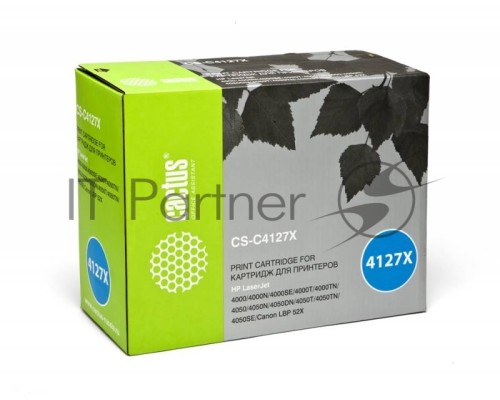 Картридж лазерный Cactus CS-C4127X черный (10000 стр.) для HP LJ 4000/4050