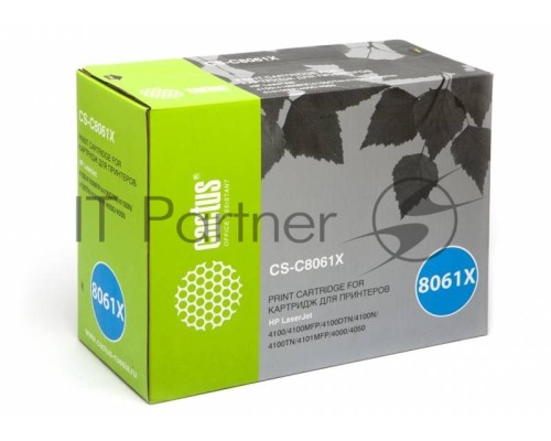 Картридж лазерный Cactus CS-C8061X чёрный (10000 стр.) для HP LJ 4100/ 4000/4050