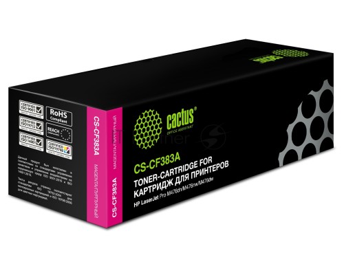 Картридж лазерный Cactus CS-CF383A пурпурный (2700 стр.) для HP LaserJet Pro M476dn, M476nw, M476dw