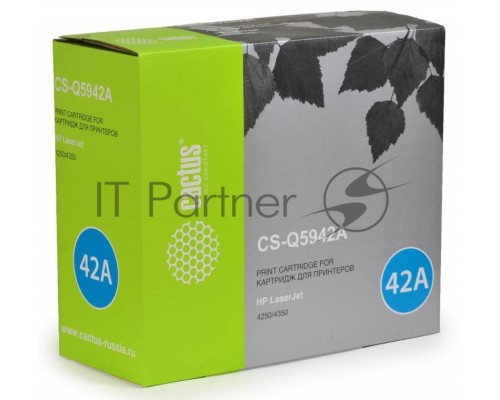 Картридж лазерный Cactus CS-Q5942A черный (10000 стр.) для HP LJ 4250/4350