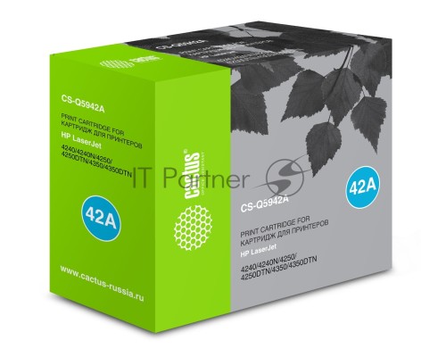 Картридж лазерный Cactus CS-Q5942A черный (10000 стр.) для HP LJ 4250/4350
